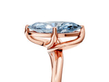 Rose gold Fancy Blue Marquise Cut Diamond Solitaire Engagement Ring with Four-Prong Setting and Classic Band_25