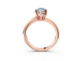 Rose gold Fancy Blue Marquise Cut Diamond Solitaire Engagement Ring with Round Band and Four-Prong Setting_141