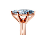 Rose gold Fancy Blue Marquise Cut Diamond Solitaire Engagement Ring with Round Band and Four-Prong Setting_143