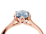 Rose gold Fancy Blue Marquise Cut Diamond Solitaire Ring with Flower Prong Setting and Classic Band_40