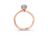 Rose gold Fancy Blue Marquise Cut Diamond Solitaire Ring with Thin Band and Prong Setting_15
