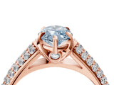 Rose gold Fancy Blue Marquise Cut Diamond Solitaire Ring with Three-Row Pavé Band and Four-Prong Setting_40