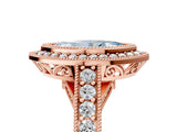 Rose gold Fancy Blue Marquise Cut Halo Diamond Split Shank Pave Ring_5
