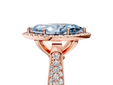 Rose gold Fancy Blue Marquise  Cut Halo Pave Band Four-Prong Setting Ring_42