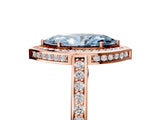Rose gold Fancy Blue Marquise  Cut Halo Pave Split Shank Prong Setting Ring_37