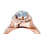 Rose gold Fancy Blue Marquise  Cut Halo Split Shank Pave Set Ring_65