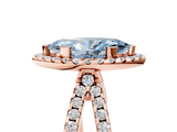 Rose gold Fancy Blue Marquise  Cut Halo Split Shank Pave Set Ring_66