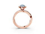 Rose gold Fancy Blue Marquise  Cut Halo Split Shank Prong Setting Ring_15