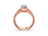 Rose gold Fancy Blue Marquise  Cut Milgrain Channel Set Engagement Ring with Solitaire Prong Setting_68