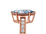 Rose gold Fancy Blue Marquise  Cut Milgrain Channel Set Engagement Ring with Solitaire Prong Setting_70