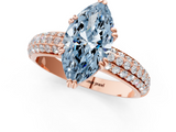 Rose gold Fancy Blue Marquise  Cut Pave Diamond Engagement Ring with Channel Set Band and Four-Prong Setting_21