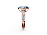 Rose gold Fancy Blue Marquise  Cut Pave Diamond Engagement Ring with Channel Set Band and Four-Prong Setting_22
