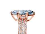 Rose gold Fancy Blue Marquise  Cut Pave Diamond Engagement Ring with Channel Set Band and Four-Prong Setting_25