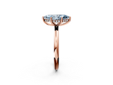 Rose gold Fancy Blue Marquise  Cut Solitaire Engagement Ring with Four-Prong Setting and Classic Band_22