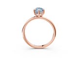 Rose gold Fancy Blue Marquise  Cut Solitaire Engagement Ring with Four-Prong Setting and Classic Band_23