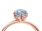 Rose gold Fancy Blue Marquise  Cut Solitaire Engagement Ring with Four-Prong Setting and Classic Band_24