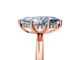 Rose gold Fancy Blue Marquise  Cut Solitaire Engagement Ring with Four-Prong Setting and Classic Band_25