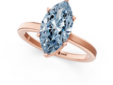 Rose gold Fancy Blue Marquise  Cut Solitaire Engagement Ring with Four-Prong Setting on a Classic Band_21