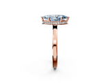 Rose gold Fancy Blue Marquise  Cut Solitaire Engagement Ring with Four-Prong Setting on a Classic Band_22