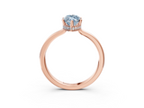 Rose gold Fancy Blue Marquise  Cut Solitaire Engagement Ring with Four-Prong Setting on a Classic Band_23