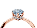 Rose gold Fancy Blue Marquise  Cut Solitaire Engagement Ring with Four-Prong Setting on a Classic Band_24
