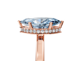 Rose gold Fancy Blue Marquise  Cut Solitaire Engagement Ring with Four-Prong Setting on a Classic Band_25