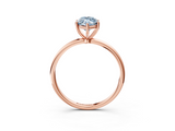 Rose gold Fancy Blue Marquise  Cut Solitaire Engagement Ring with Thin Band and Four-Prong Setting_6
