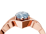 Rose gold Fancy Blue Marquise Cut Solitaire Intertwined Band Prong Setting Ring_10