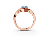 Rose gold Fancy Blue Marquise Cut Solitaire Intertwined Band Prong Setting Ring_9