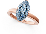 Rose gold Fancy Blue Marquise  Cut Solitaire Ring with Four-Prong Setting and Classic Band_29