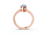 Rose gold Fancy Blue Marquise  Cut Solitaire Ring with Four-Prong Setting and Classic Band_31