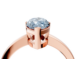 Rose gold Fancy Blue Marquise  Cut Solitaire Ring with Four-Prong Setting and Classic Band_32