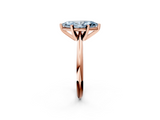 Rose gold Fancy Blue Marquise  Cut Solitaire Ring with Four-Prong Setting on a Classic Band_47