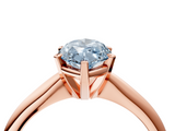 Rose gold Fancy Blue Marquise  Cut Solitaire Ring with Four-Prong Setting on a Classic Band_49