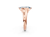 Rose gold Fancy Blue Marquise Cut Solitaire Tension Set Diamond Ring with Split Shank Band_2