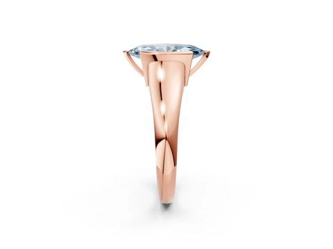 Rose gold Fancy Blue Marquise Cut Solitaire Tension Set Diamond Ring with Split Shank Band_2