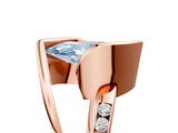 Rose gold Fancy Blue Marquise Cut Solitaire Tension-Set Diamond Split Shank Ring_5