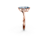 Rose gold Fancy Blue Marquise  Cut Solitaire Twist Band Ring with Four-Prong Setting_39