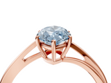 Rose gold Fancy Blue Marquise  Cut Solitaire Twist Band Ring with Four-Prong Setting_41