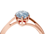 Rose gold Fancy Blue Marquise  Cut Solitaire Twist Band Ring with Four-Prong Setting_58