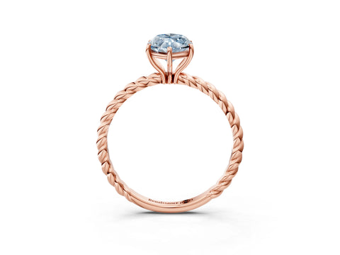Rose gold Fancy Blue Marquise Cut Solitaire Twisted Band 4-Prong Ring_3