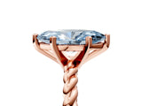 Rose gold Fancy Blue Marquise  Cut Solitaire Twisted Band with Four-Prong Setting_88