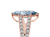 Rose gold Fancy Blue Marquise  Cut Split Shank Pave Diamond Engagement Ring with Four-Prong Setting_29