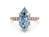 Rose gold Fancy Blue Marquise  Diamond Pavé Band with Six-Prong Setting_27