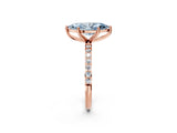 Rose gold Fancy Blue Marquise  Diamond Pavé Band with Six-Prong Setting_29