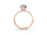 Rose gold Fancy Blue Marquise  Diamond Pavé Band with Six-Prong Setting_30