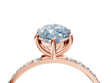 Rose gold Fancy Blue Marquise  Diamond Pavé Band with Six-Prong Setting_31