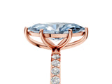 Rose gold Fancy Blue Marquise  Diamond Pavé Band with Six-Prong Setting_32