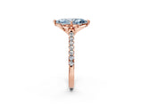 Rose gold Fancy Blue Marquise  Diamond Pave Band with Floral Prong Setting_29