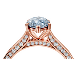 Rose gold Fancy Blue Marquise  Diamond Solitaire with Pave Band and Six-Prong Setting_24